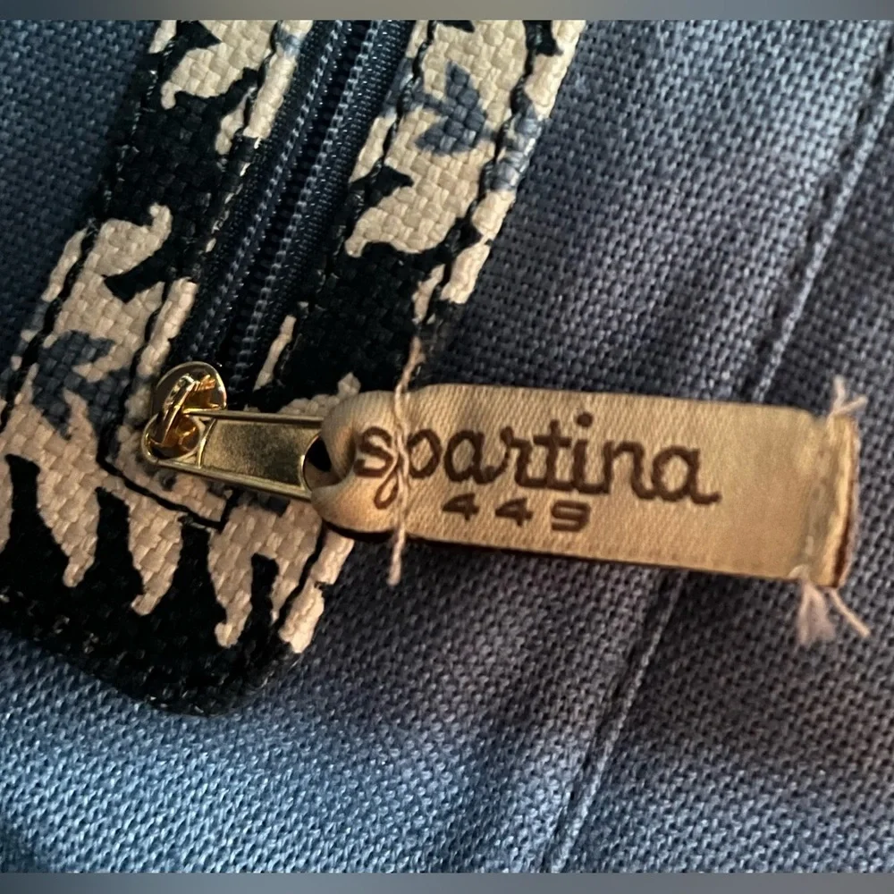 Spartina 449 Boho Tropez Tote Linen & Leather NWOT - Picture 12 of 13